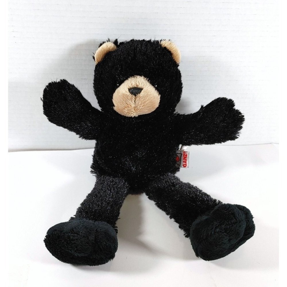 Ganz Playtime Puppets  Hand Black Bear Plush No Code 13"